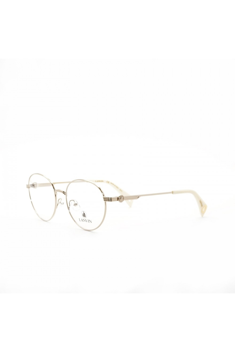 Lanvin - Occhiali da vista in metallo tondi per donna oro - LNV2107 722