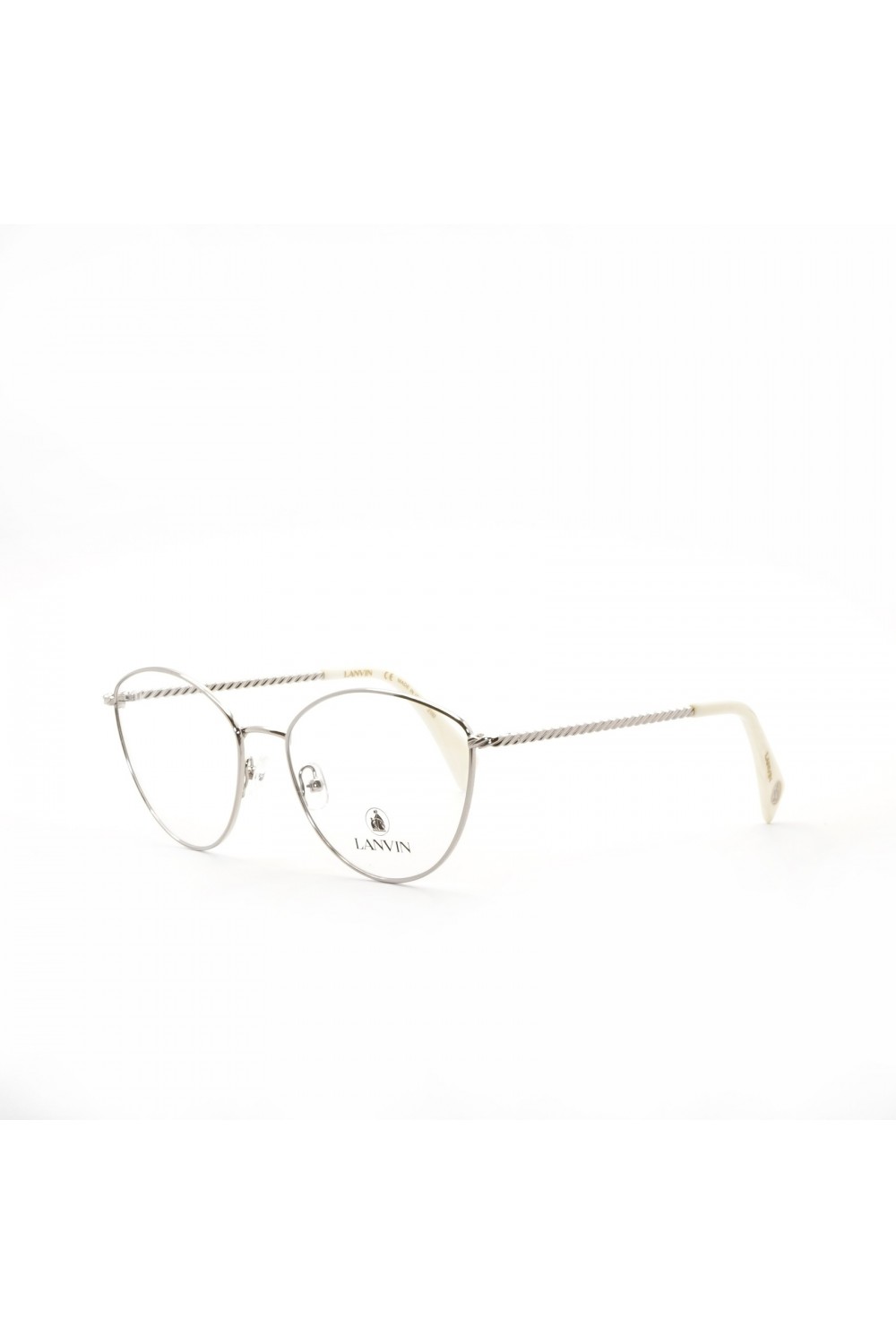 Lanvin - Occhiali da vista in metallo cat eye per donna silver - LNV2106 047