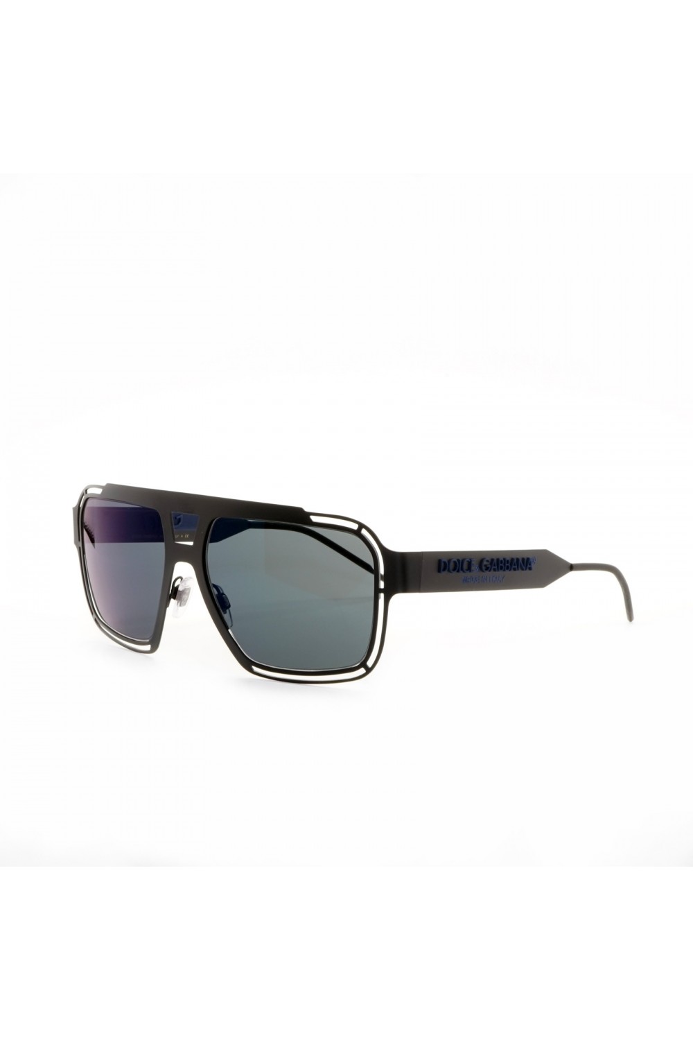 Dolce&Gabbana - Occhiali da sole rettangolari in metallo per uomo nero - DG2270