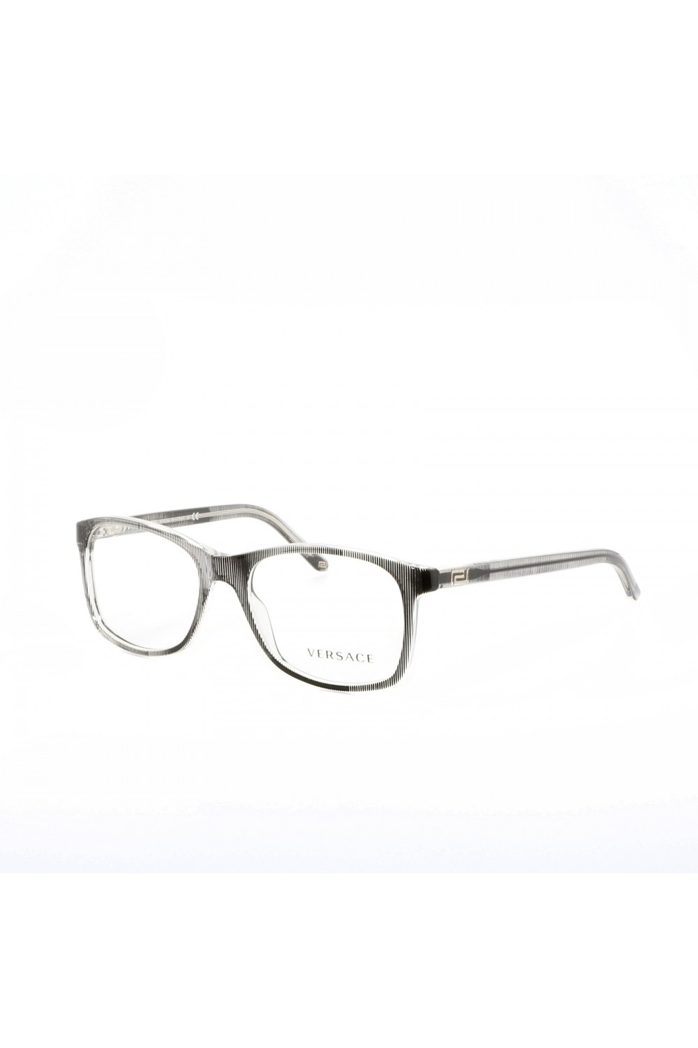 Versace - Occhiali da vista in celluloide squadrati per uomo nero - 3155 933