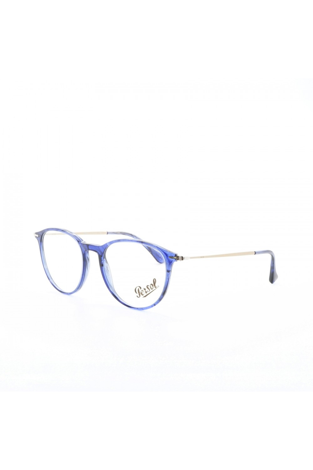 Persol - Occhiali da vista in celluloide tondi unisex blu tartarugato - 3147