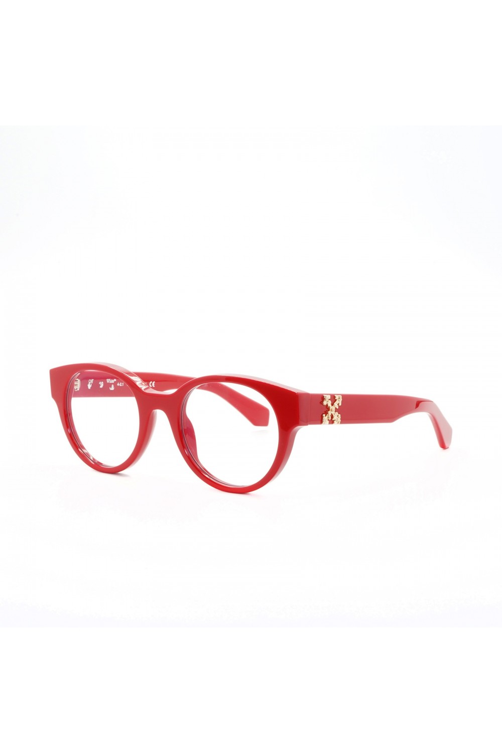 Off-White - Occhiali da vista in celluloide tondi unisex rosso - OERJ002 2500