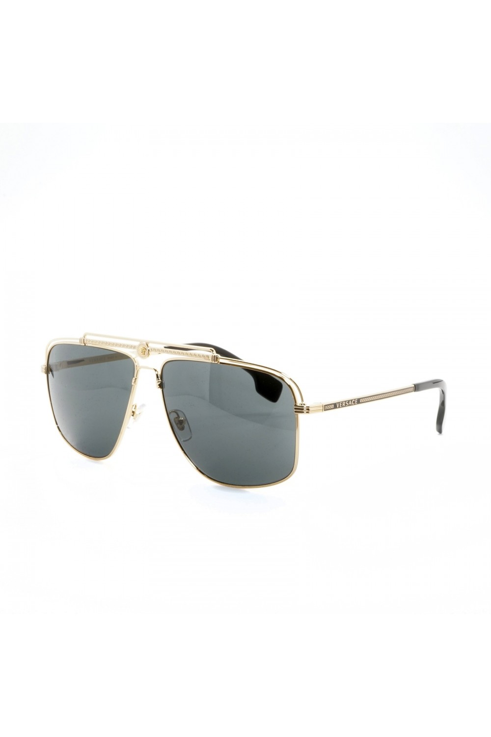 Versace - Occhiali da sole in metallo squadrati per uomo oro - 2242 1002/87