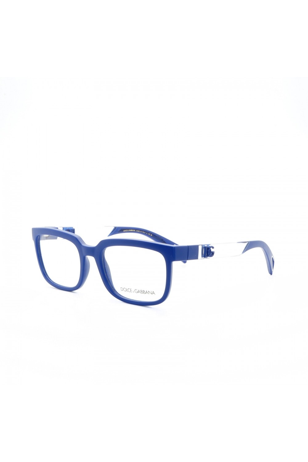 Dolce&Gabbana - Occhiali da vista in celluloide rettangolari per uomo blu -