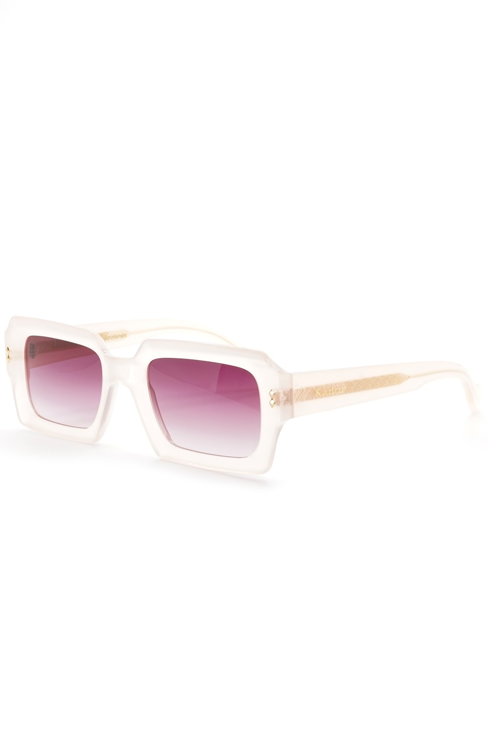 Kador - Occhiali da sole in celluloide rettangolari per donna rosa - EVI