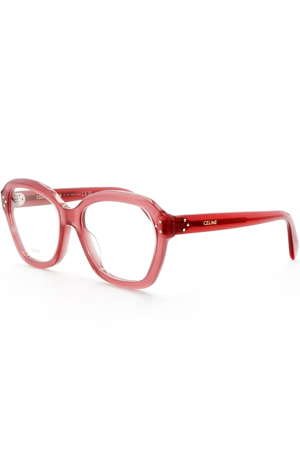 Celine - Occhiali da vista in celluloide squadrati per donna rosa - CL50100I 081