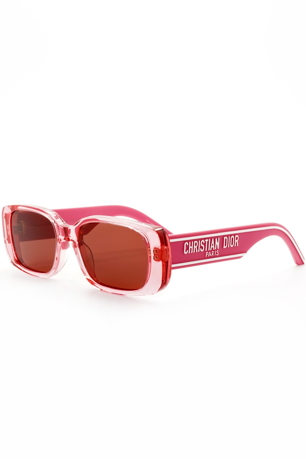Christian Dior - Occhiali da sole in celluloide rettangolari unisex rosa - S2U