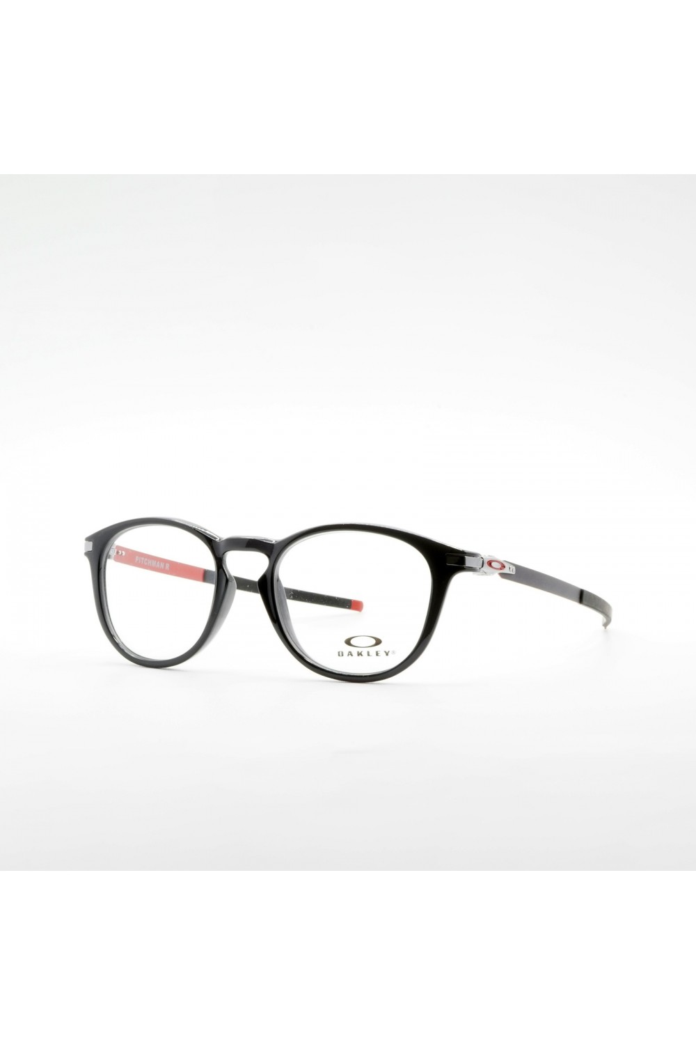 Oakley - Occhiali da vista in celluloide tondi per uomo nero/rosso, nero/oro -