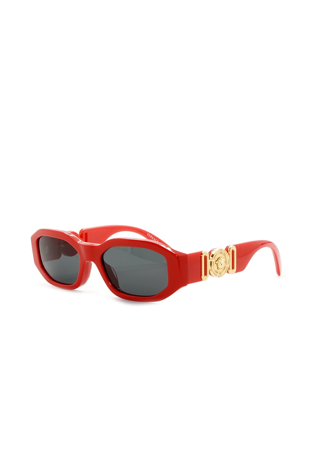 Versace - Occhiali da sole in celluloide rettangolari per bambini rosso -