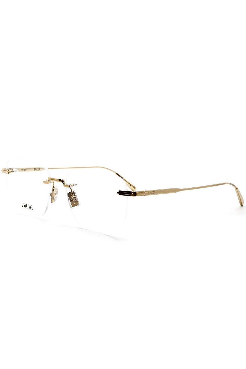 Christian Dior - Occhiali da vista in metallo glasant squadrati unisex oro -