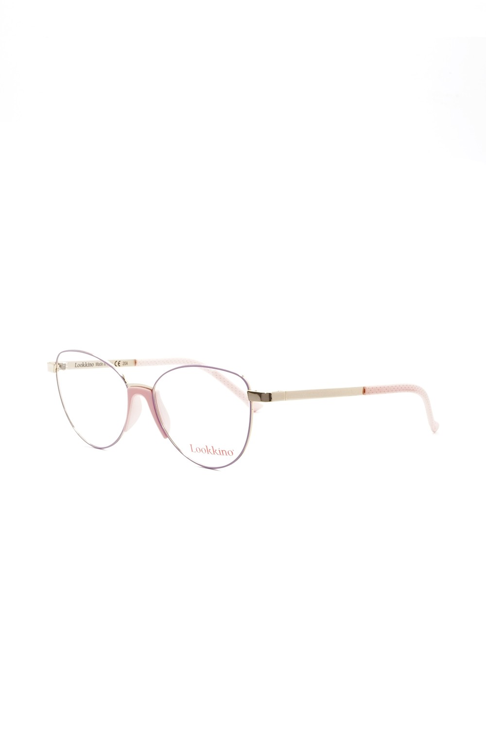 Lookkino - Occhiali da vista in metallo cat eye per bambina rosa - 3452 M2