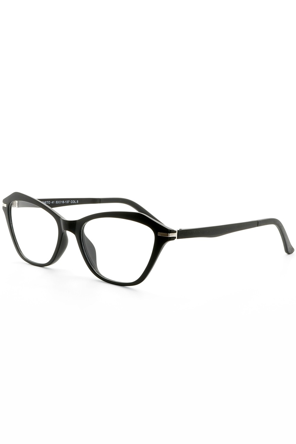 TF Occhiali - Occhiali da vista in plastica con clip solare cat eye per donna