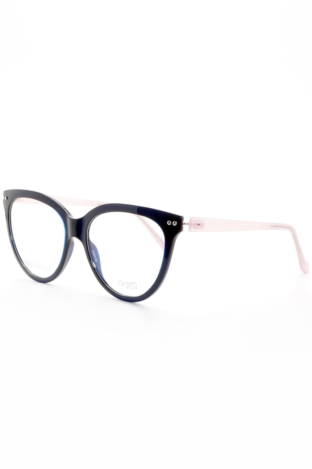 iGreen - Occhiali da vista in celluloide cat eye per donna con clip solare blu