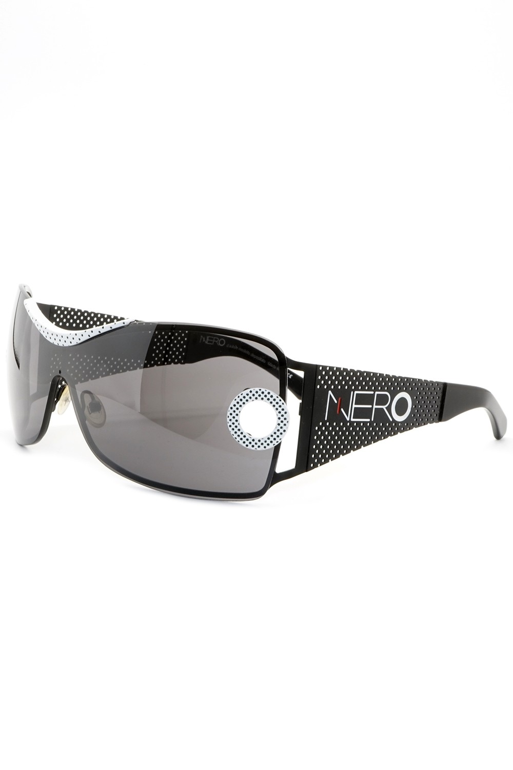 NERO - Occhiali da sole in metallo avvolgenti unisex nero - R15S NO