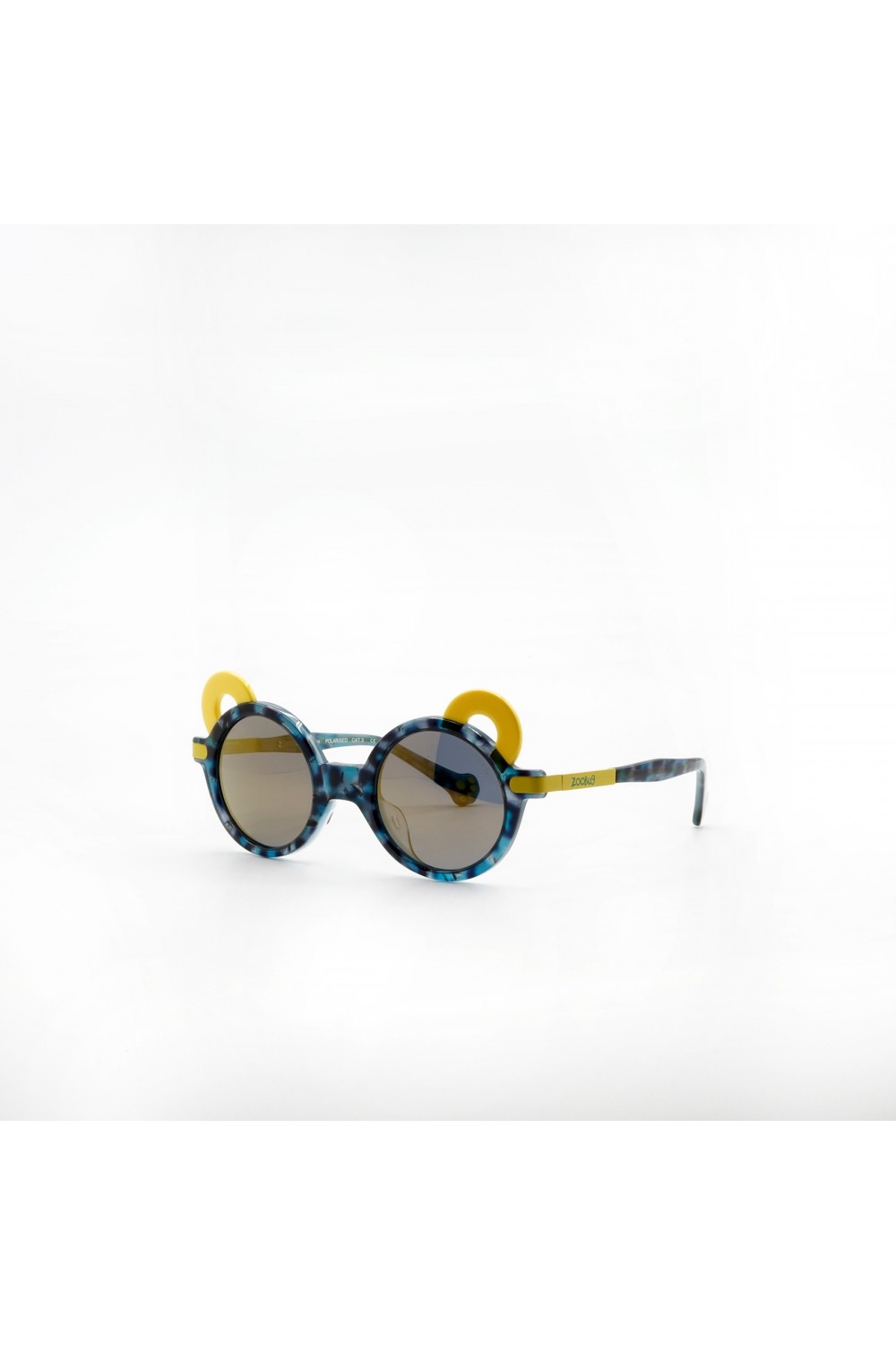 Zoobug - Occhiali da sole in celluloide tondi per bambini blu, giallo - ZB5034