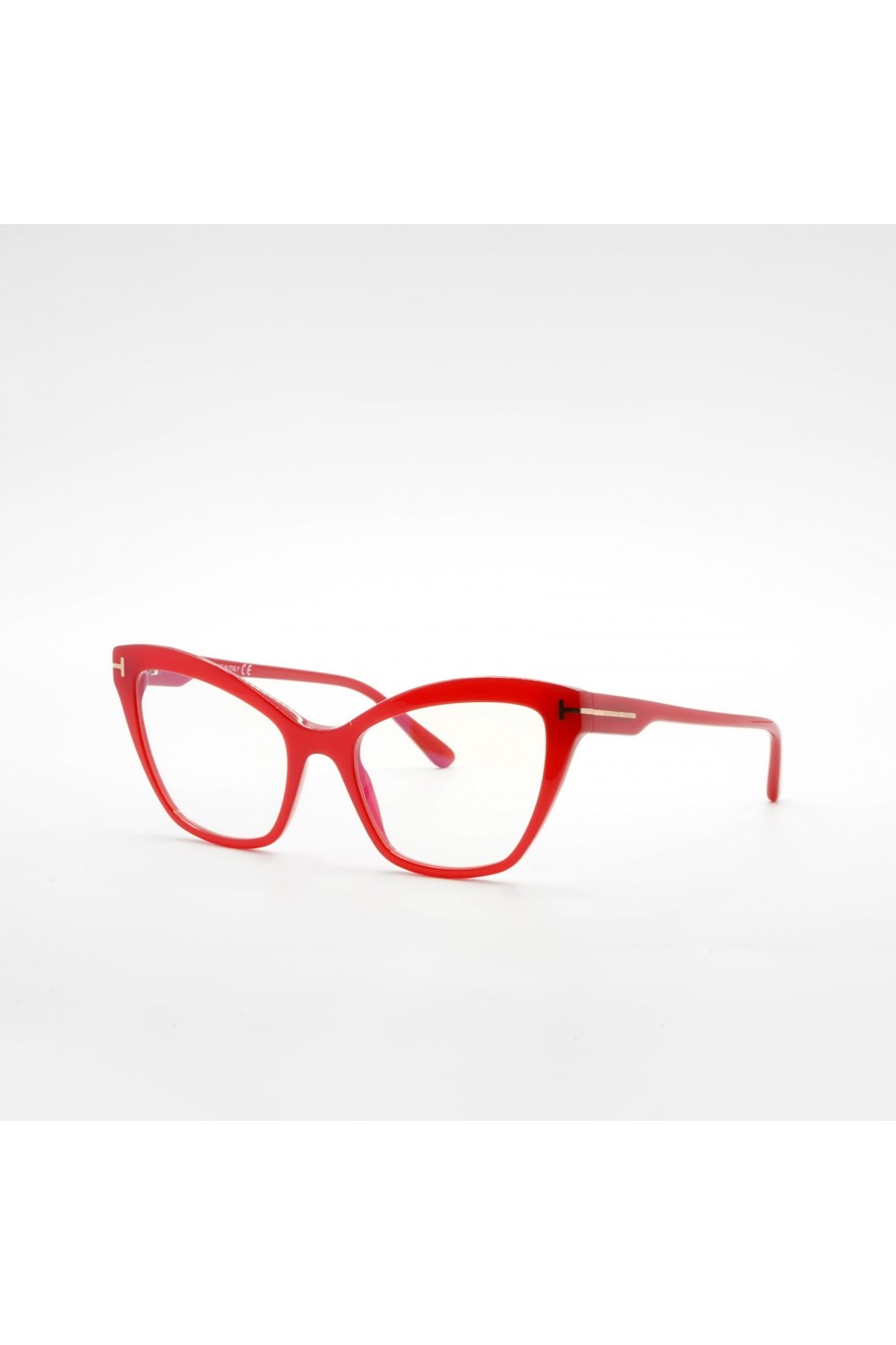 Tom Ford - Occhiali da vista in celluloide cat eye per donna rosso - TF5601-B