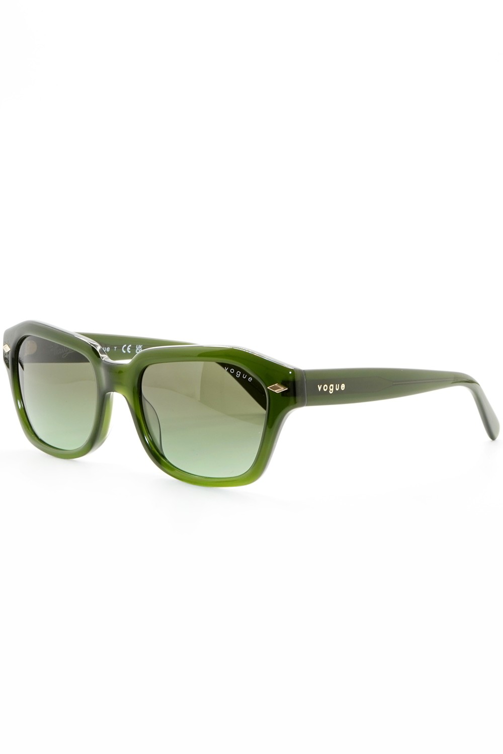 Vogue - Occhiali da sole in celluloide rettangolari per donna verde - VO5444S