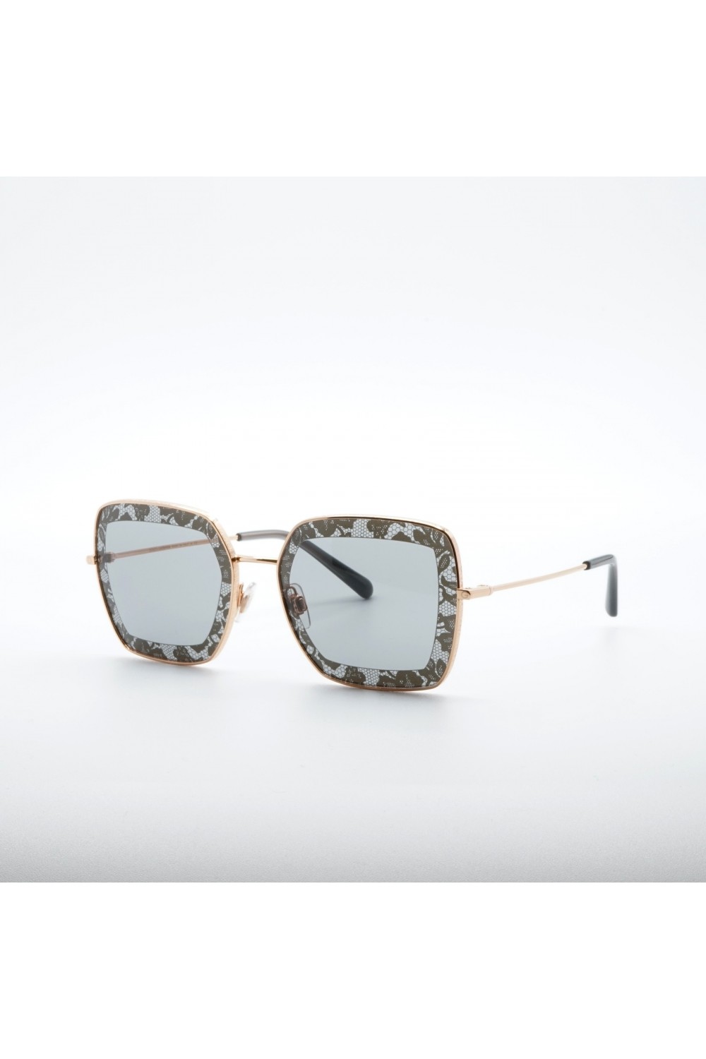 Dolce&Gabbana - Occhiali da sole in metallo squadrati per donna oro - DG2242