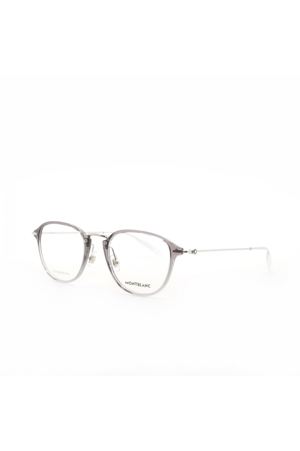 Montblanc - Occhiali da vista combinati squadrati per uomo grigio, tartarugato
